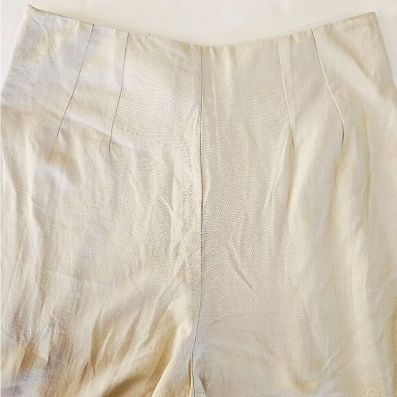 NWT Jason Wu Linen Blend Two Piece Shell Fringe Crop Top Wide Leg Pleated Pant 6 - Picture 15 of 15